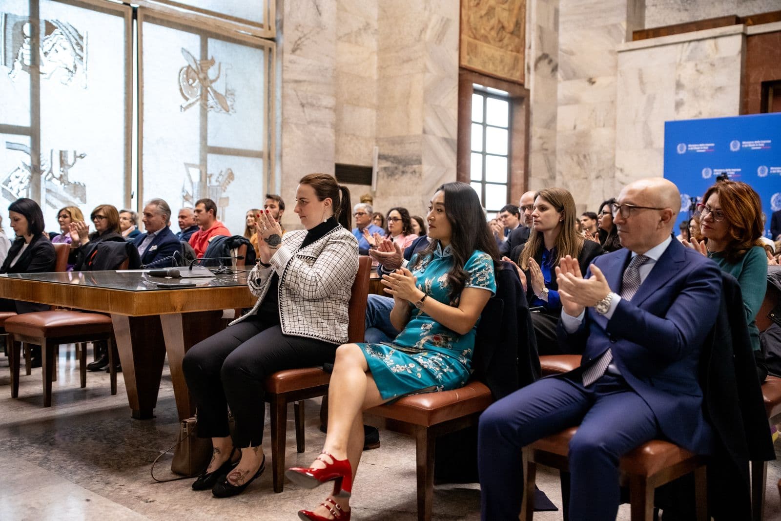 The institutional audience during the proceedings at the Ministry.