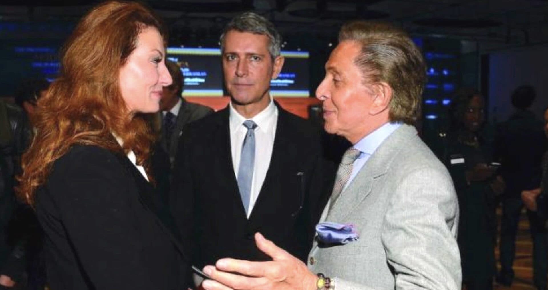 Valeria Mangani with Valentino Garavani.
