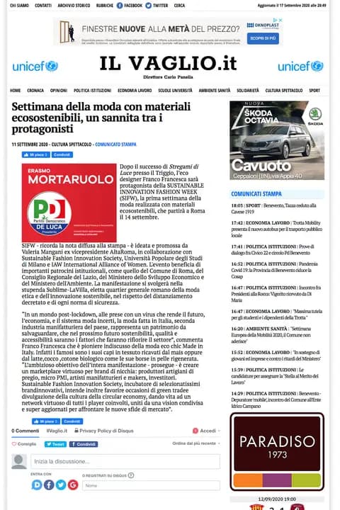 IL VAGLIO, 11.09.2020