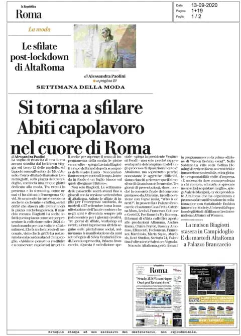LA REPUBBLICA, 13.09.2020