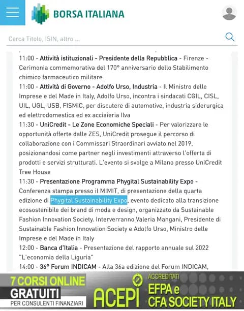 Borsa Italiana, 19.06.2023