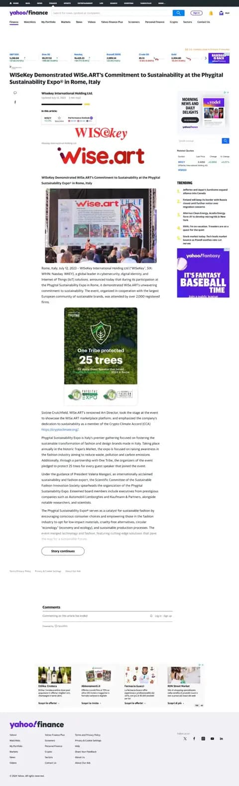 Yahoo Finance, 13.07.2023