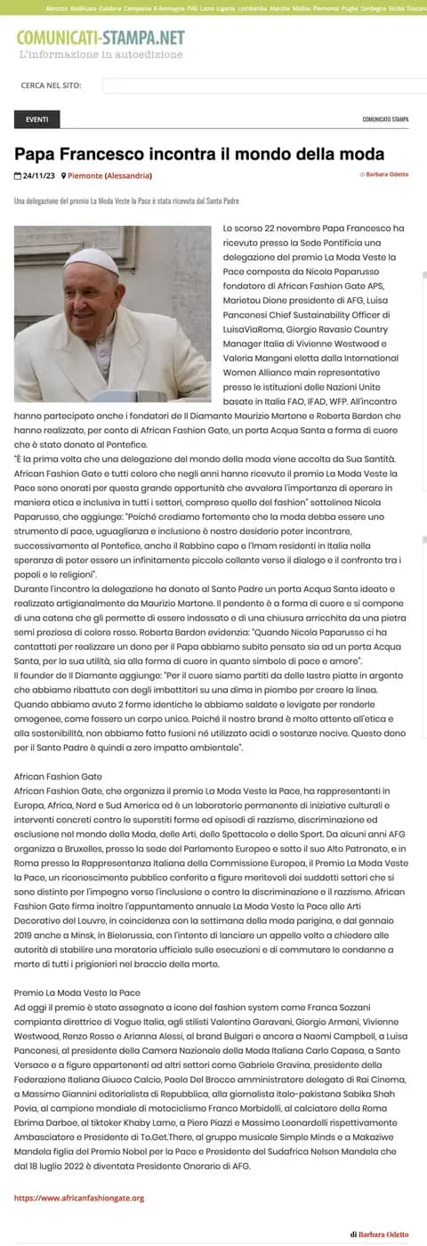 Comunicati Stampa, 24.11.2023