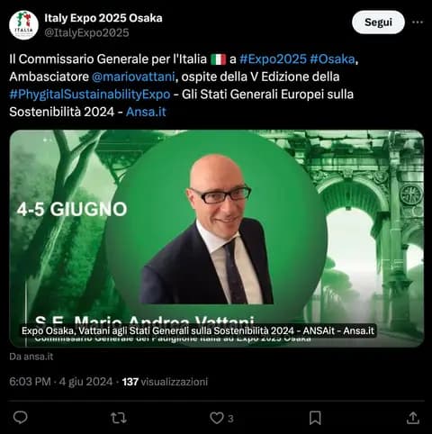 Italy At Expo Osaka 2025 Tw, 04.06.2024