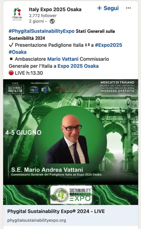 Italy Expo Osaka 2025 in, 05.06.2024