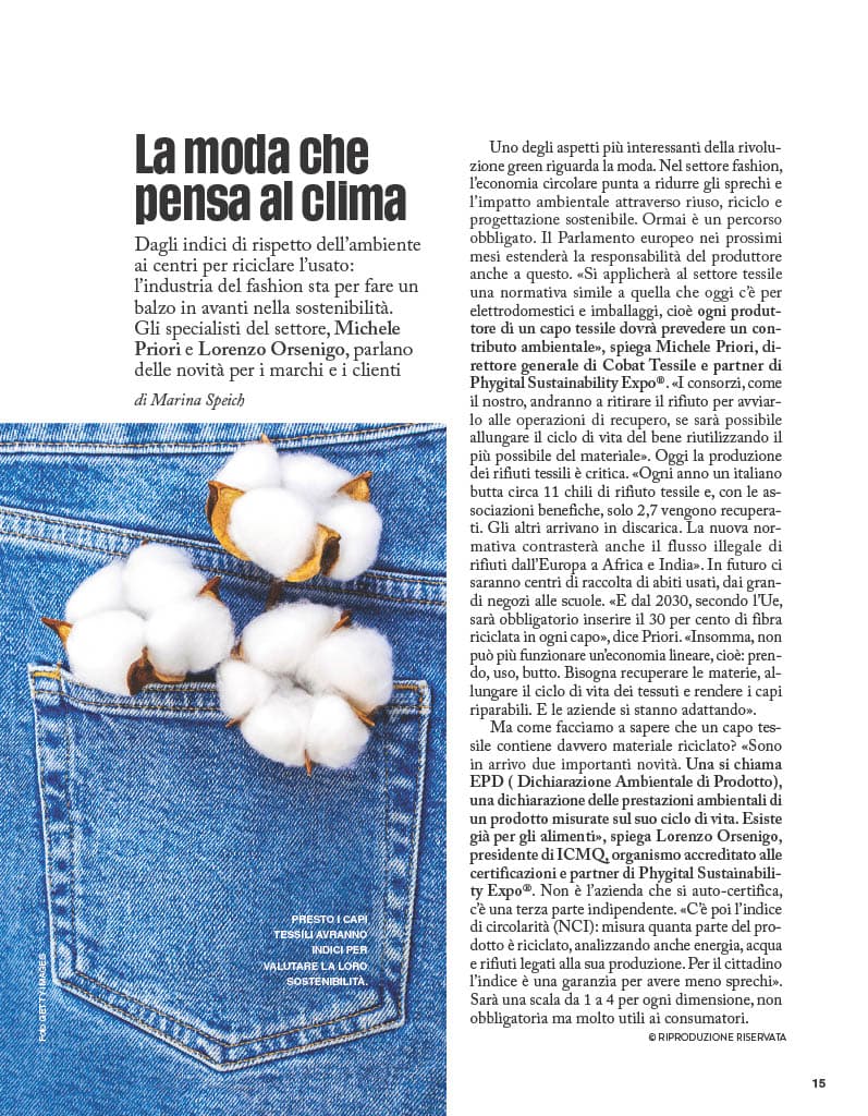 Grazia: fashion that thinks about the climate.