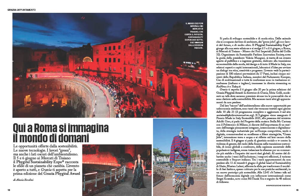 Grazia: here in Rome we imagine the world of tomorrow.