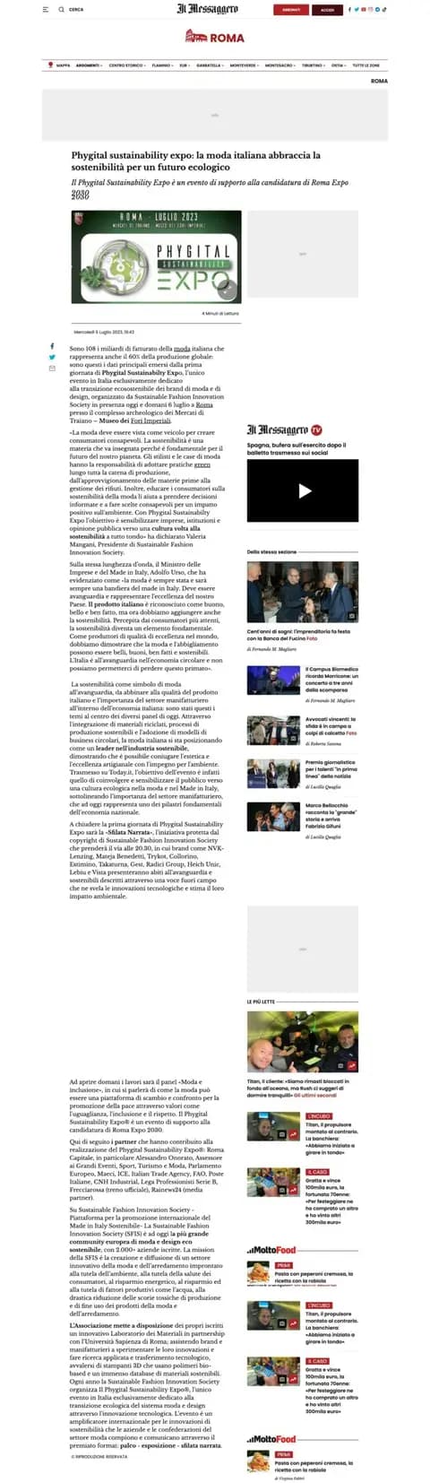 Il Messaggero, 06.07.2023