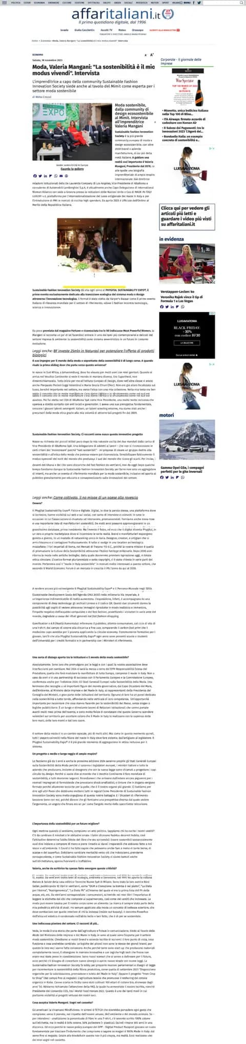 Affari Italiani, 19.11.2023