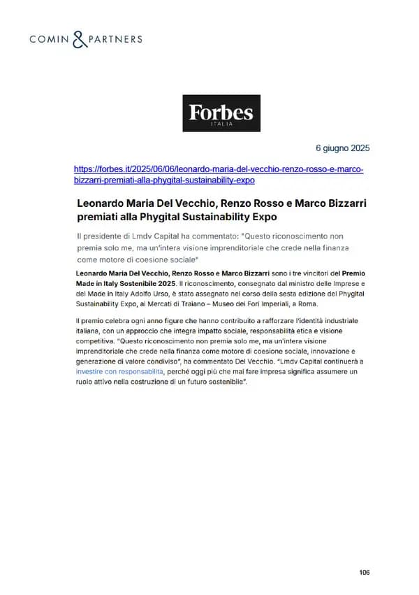 Forbes Italia, 06.06.2025