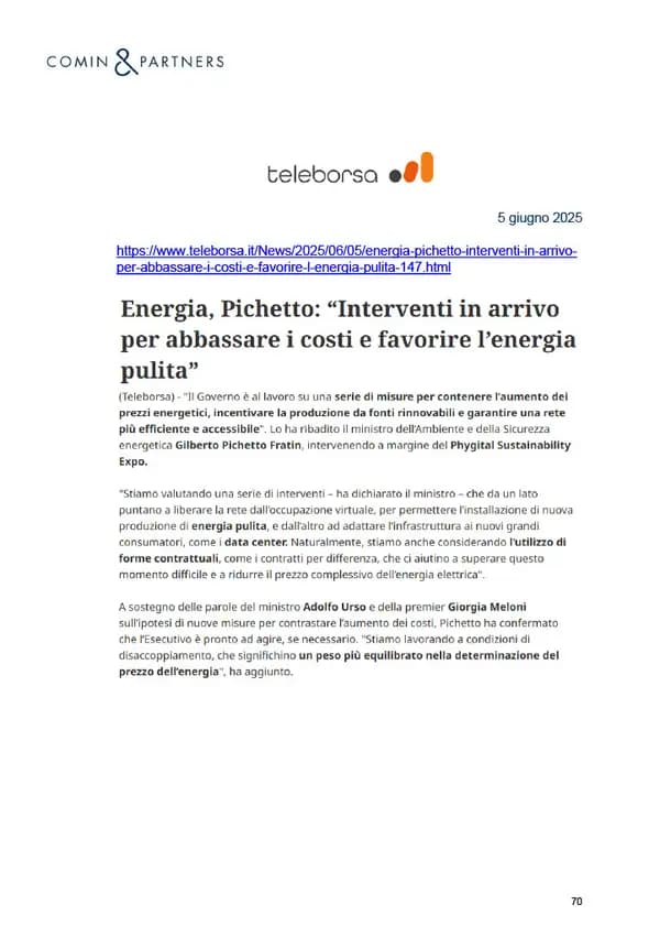 Teleborsa, 05.06.2025